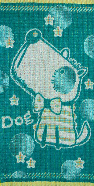 Полотенце 30х60 махровое "DOG" 4957 (зеленый)