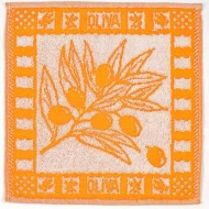 Салфетка махровая 30х30 "Олива" (оранжевый)