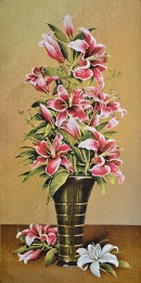 Картина 35х70 гобелен "Букет - лилии" (евро)