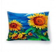 Подушка декоративная с 3D рисунком "Солнечный цветок"