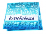 Полотенце махровое именное "Елизавета" (голубой цвет)