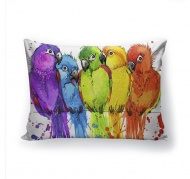 Подушка декоративная с 3D рисунком "Цветные Попугаи 3"