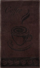Полотенце махровое 30х50 "Кофе" (вид 159, шоколад)
