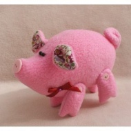 Набор для создания текстильной игрушки арт. Р001 "Pig's Story" 12 см - Ваниль