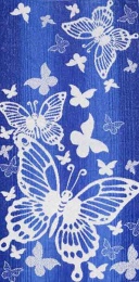 Полотенце 50х90 махровое "Бабочки 2" 4788 (синий)