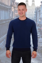 Джемпер мужской модель Баггер темно-синий