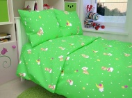 ДКПБ в кроватку бязь 120 г/м "Мишки на облаках" (зеленый цвет) (подод. 120х120 см)
