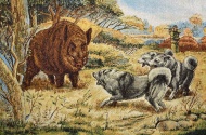 Картина 35х50 гобелен "Охота на кабана" (евро)
