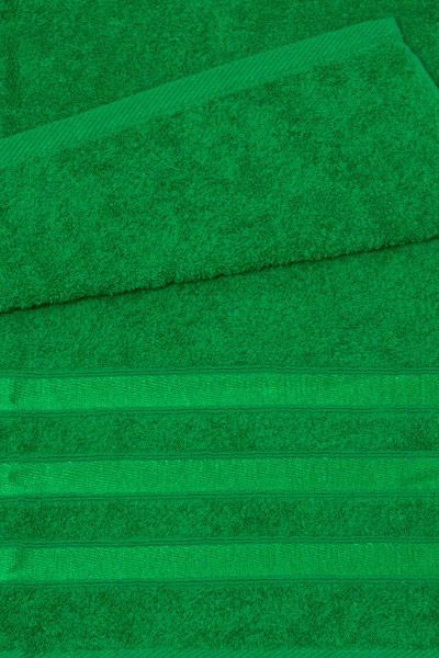 Полотенце махровое 50х90 бордюр №628 -пл. 420 гр/м²- (классический зеленый, 523)