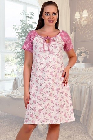 Сорочка женская модель Панорама розовый