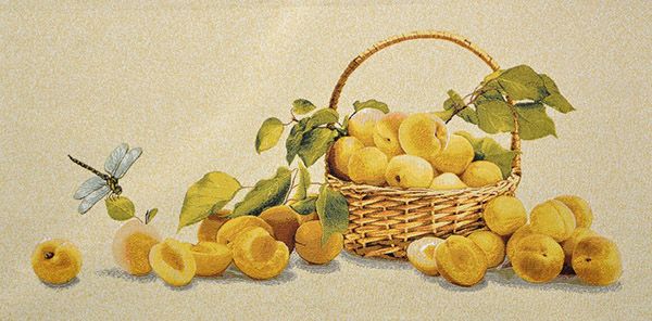 Картина 35х70 гобелен "Корзина с абрикосами" (евро)