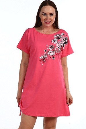 Сорочка женская модель Росария розовый