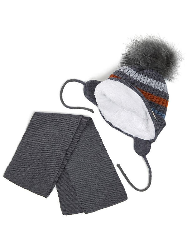 Комплект шапка и шарф для мальчика №3