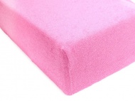 Простыня на резинке махровая 90х200 / оттенки розового