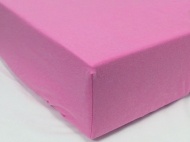 Простыня на резинке трикотажная 140х200 / оттенки розового