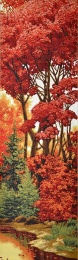 Картина 35х110 гобелен "Багряный лес" (евро)