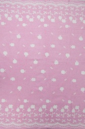 Одеяло детское байковое 100х140 АРТ: Барвинок (цвет розовый)