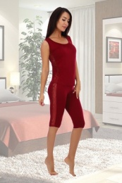 Пижама женская модель 2423 бордовый