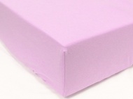 Простыня на резинке трикотажная 200х200 / оттенки светло-розового