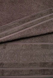 Полотенце махровое 70х130 Бамбук- "Мрамор" 4851 (вид 118, беж-какао)