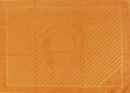 Полотенце махровое 50х70 "Ножки" гладкокрашеное (оранжевое)