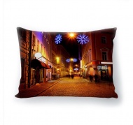 Подушка декоративная с 3D рисунком "Вечерняя улица"