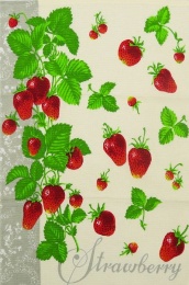 Полотенце вафельное купонное "Strawberry"
