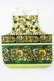 Фартук кухонный «Гигант» из вафельной ткани "Хохлома" (зеленый цвет)