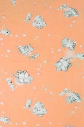 ДКПБ в кроватку бязь ГОСТ (наволочка 60х60 см) "Мамонтенок" (персиковый цвет)