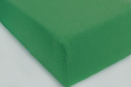 Простыня на резинке махровая 180х200 / оттенки темно-зеленого