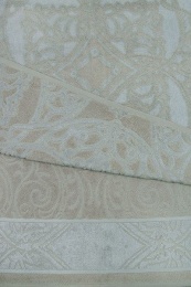 Полотенце махровое 70х130 Бамбук- "Орнамент" 4845 (вид 162, натюрель)