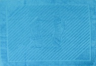Полотенце махровое 50х70 "Ножки" гладкокрашеное (бирюза)