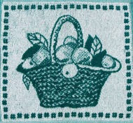 Салфетка махровая 30х30 "Корзина" 1442 (зеленый)