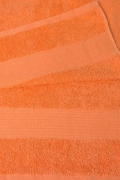 Полотенце махровое 70х140 бордюр №120-пл. 350гр/м²- (оранжевый, 302)