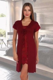 Комплект женский модель Невеста бордовый
