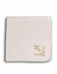 Полотенце махровое детское 95х95 "Крестильная простынка" (золотая вышивка)