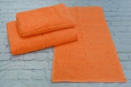 Набор махровых полотенец-3 шт- бордюр №02 (оранжевый, 302)