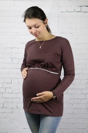 Туника для беременных и кормящих - коричневая