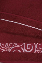 Полотенце 30х60 махровое "Либерти" 5246 (вид 22, бордовый)