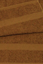 Полотенце махровое 35х70 бордюр №120 -пл. 350 гр/м²- (коричневый, 105)