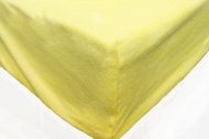 Простыня на резинке махровая 160х200 / светло желтый