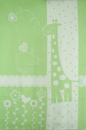 Одеяло детское байковое 100х140  АРТ: Чунга-чанга (цвет зеленый)