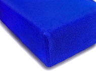 Простыня на резинке махровая 160х200 /оттенки синего  
