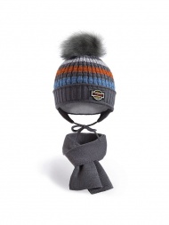 Комплект шапка и шарф для мальчика №3