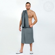 Набор для бани и сауны мужской, серый (НБ.70.160) АРТ-Дизайн