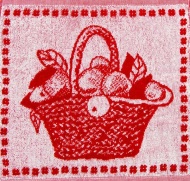 Салфетка махровая 30х30 "Корзина" 1442 (красный)