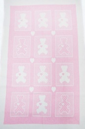 Одеяло детское байковое 100х140 АРТ: Барни (цвет розовый) 