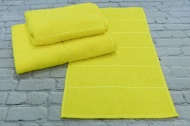 Набор махровых полотенец-3 шт- бордюр №02 (лимон, 401)