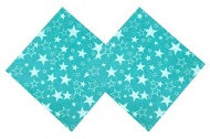 Комплект наволочек 2 шт. 70х70  поплин "Звезды" (бирюзовый цвет)