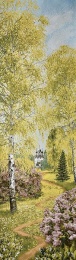 Картина 35х100 гобелен "Весенний лес" (евро)